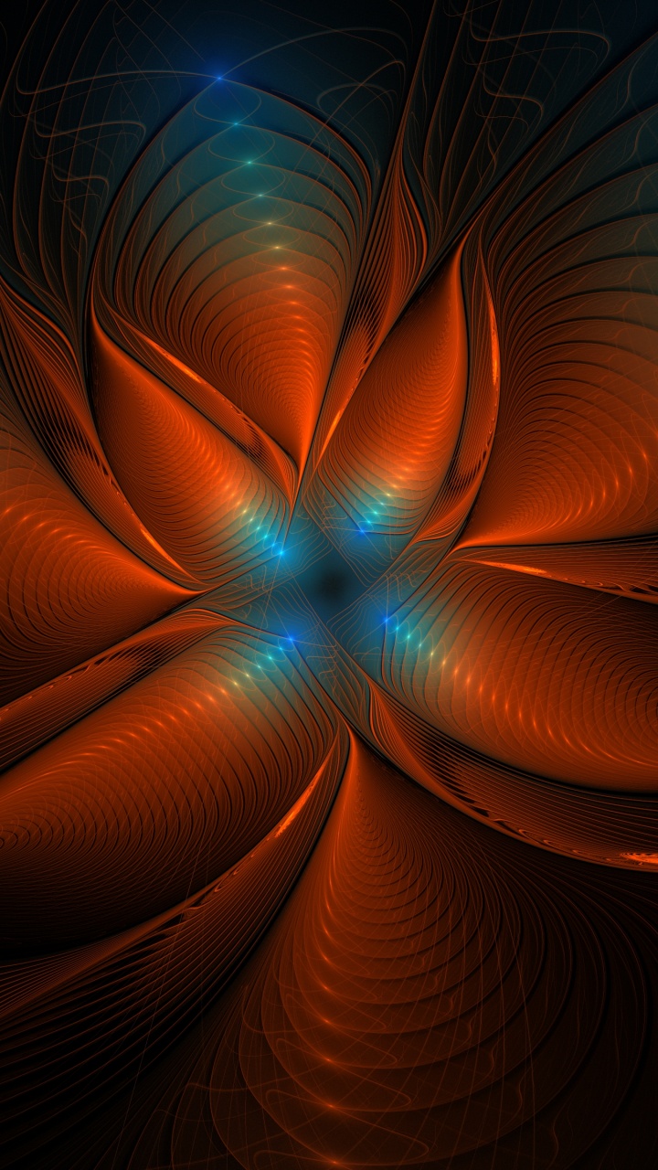 Pintura Abstracta Marrón y Azul. Wallpaper in 720x1280 Resolution