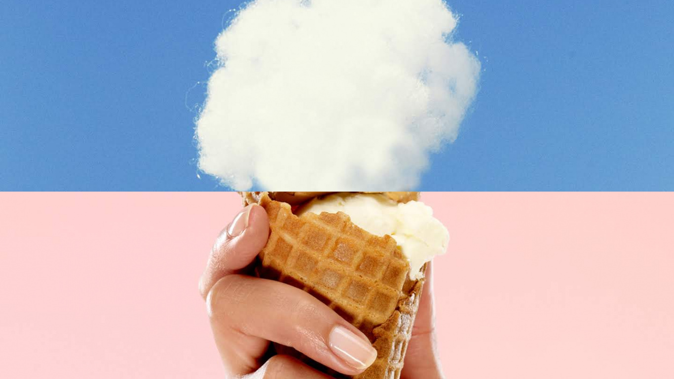 LG, LG G8 ThinQ, Cono de Helado, Android, Cocina. Wallpaper in 1366x768 Resolution