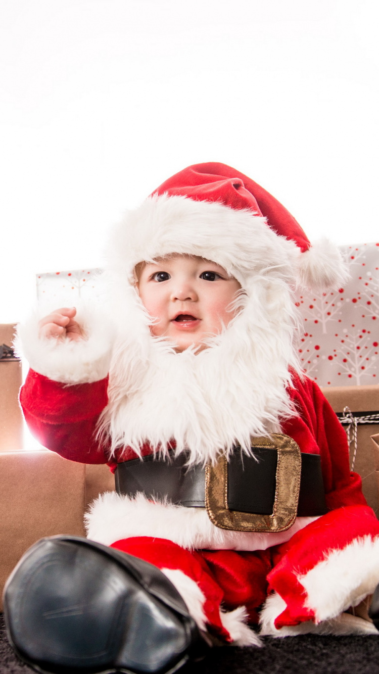 Santa Claus, Christmas Day, Christmas, Facial Hair, Holiday. Wallpaper in 750x1334 Resolution