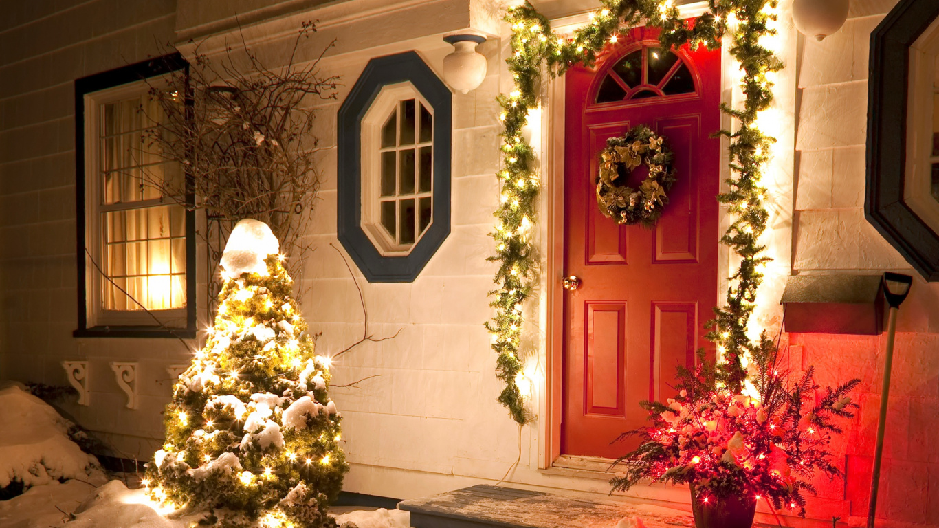 Christmas Day, Christmas Decoration, Christmas Tree, Christmas, Home. Wallpaper in 1366x768 Resolution