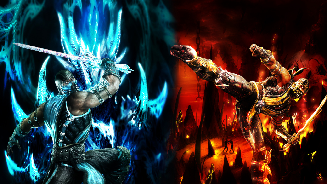 Mortal Kombat x, Games, Demon, pc Game, Illustration. Wallpaper in 1366x768 Resolution