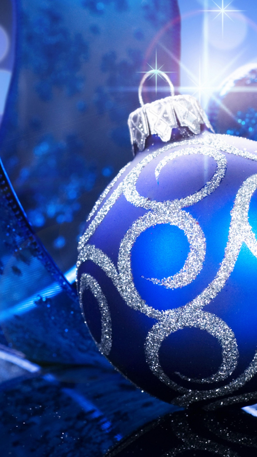 Christmas Day, Christmas Ornament, New Year, Blue, Cobalt Blue. Wallpaper in 1080x1920 Resolution