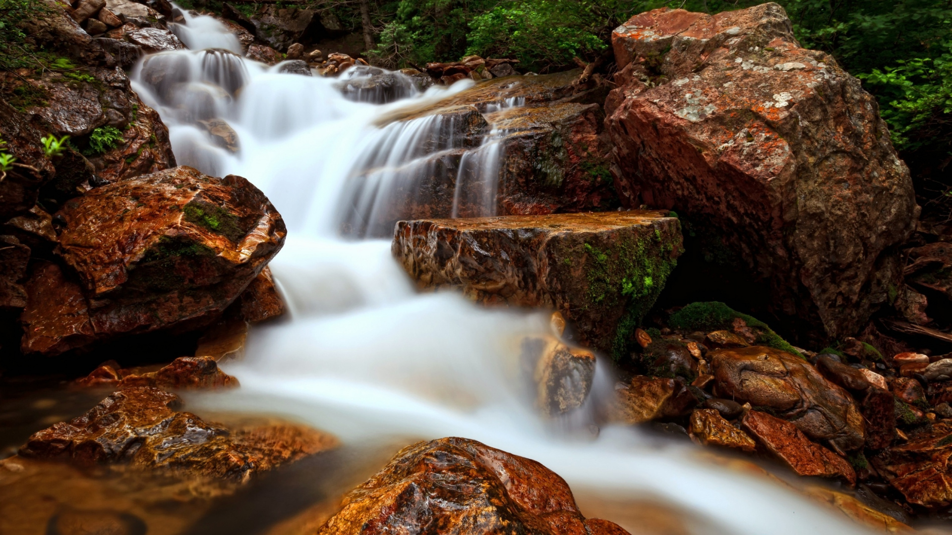 Time Lapse Photography of Water Falls. Wallpaper in 1920x1080 Resolution
