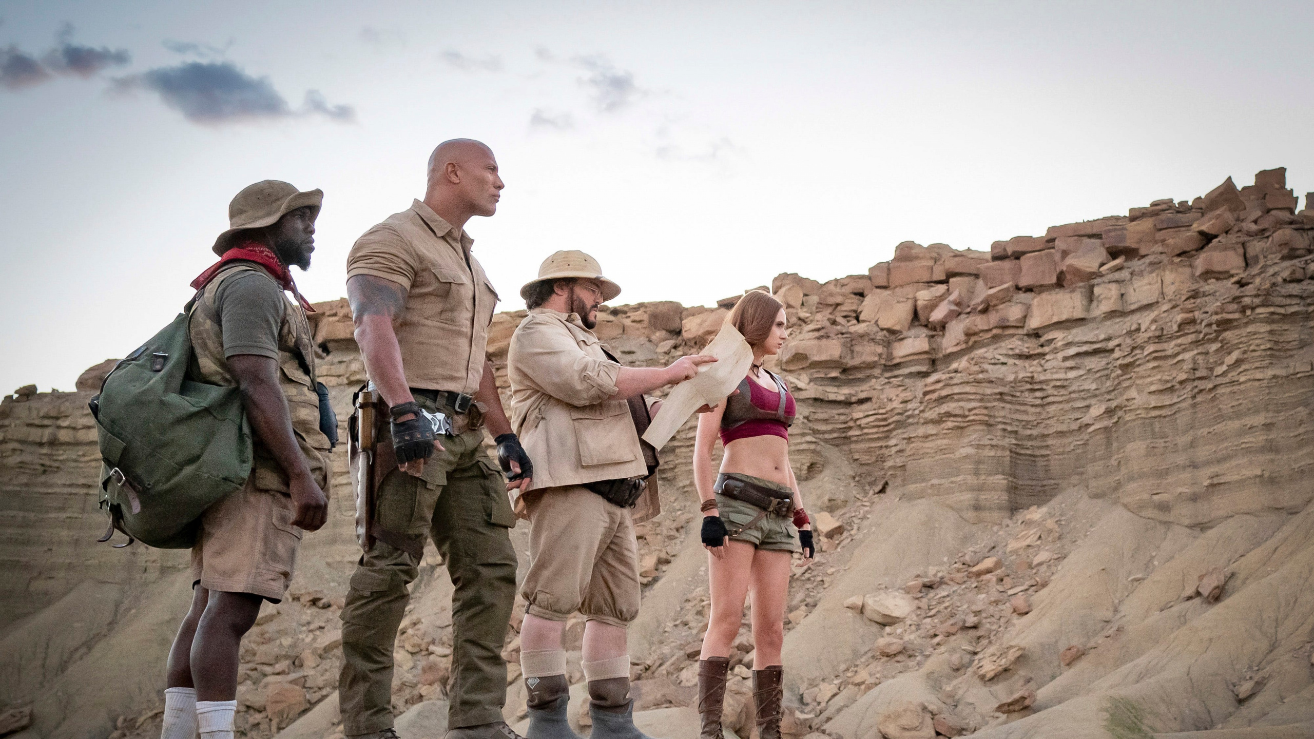 Dwayne Johnson, Jumanji The Next Level, Sequel, Film Criticism, Television. Wallpaper in 2560x1440 Resolution