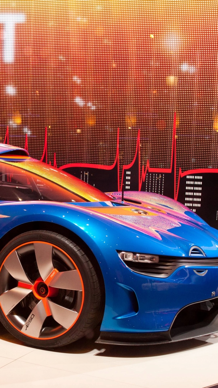 Blue and Red Ferrari 458 Italia. Wallpaper in 720x1280 Resolution