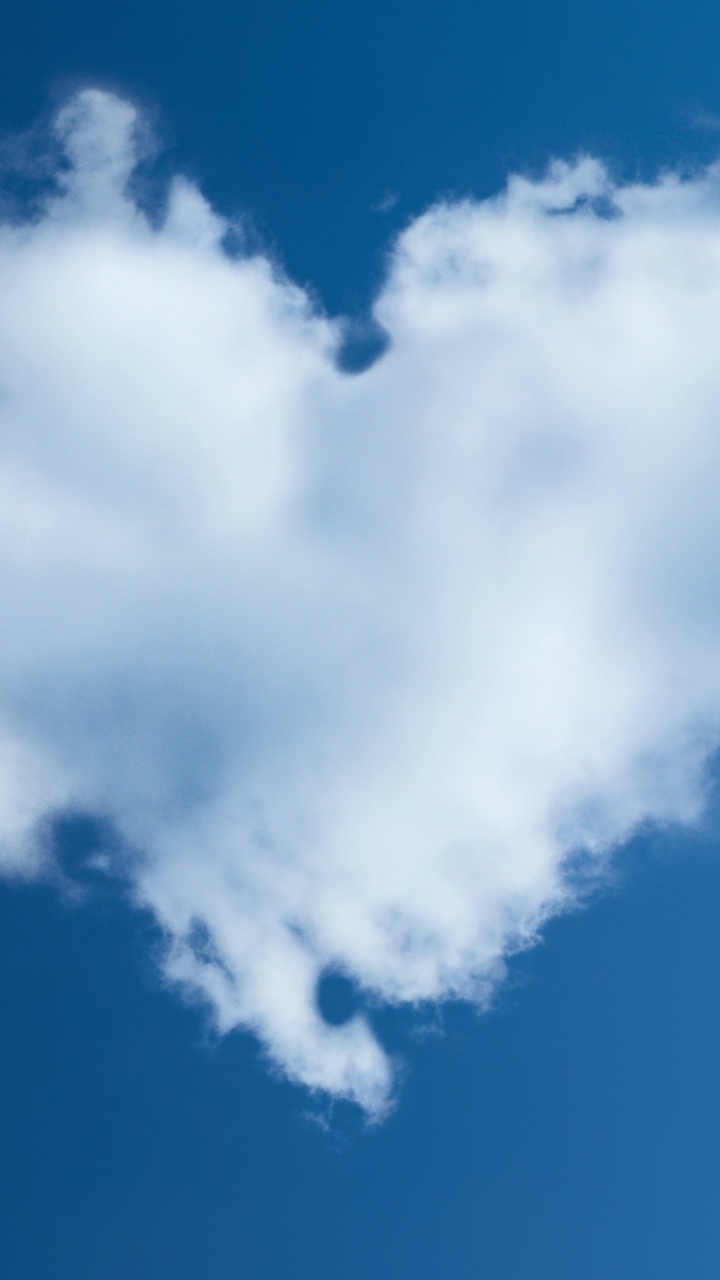 心脏, 积云, 气氛, Azure, 天空 壁纸 720x1280 允许