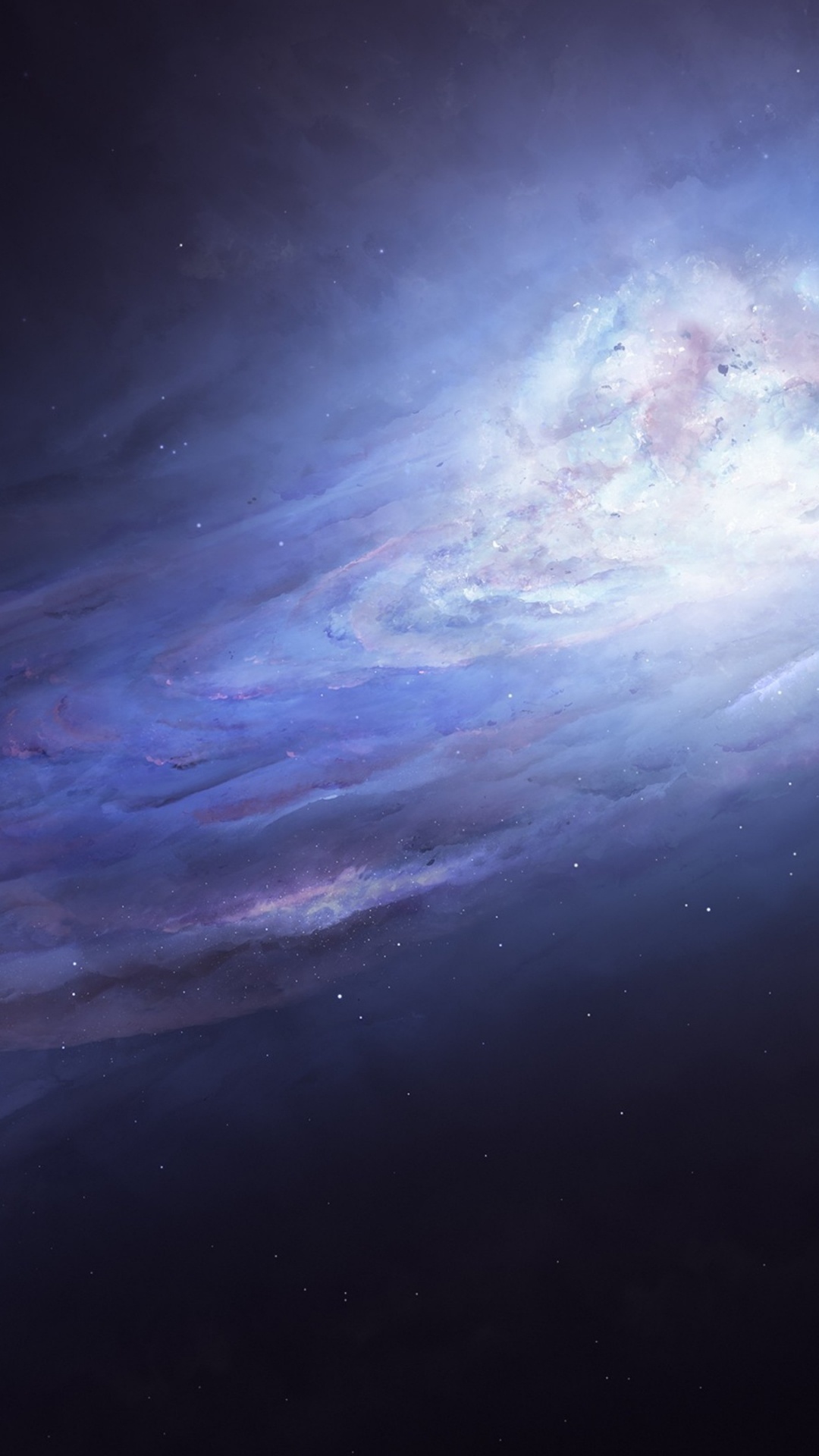 Illustration de la Galaxie Bleue et Blanche. Wallpaper in 1080x1920 Resolution