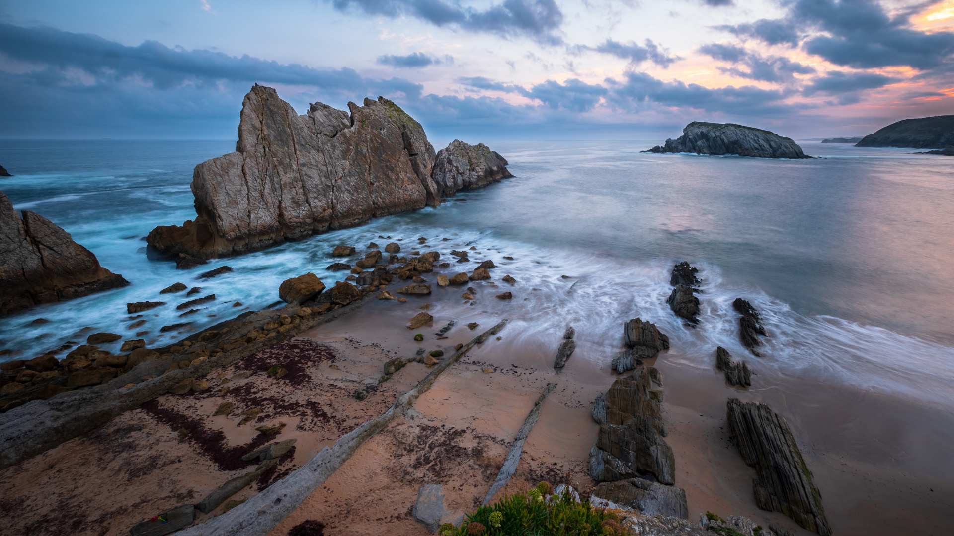 Coast, Liencres, Pastoralkolleg Ratzeburg, Cloud, Water. Wallpaper in 1920x1080 Resolution