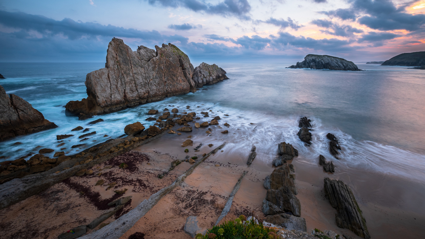 海岸, Liencres, 水资源, Azure, 自然环境 壁纸 1366x768 允许