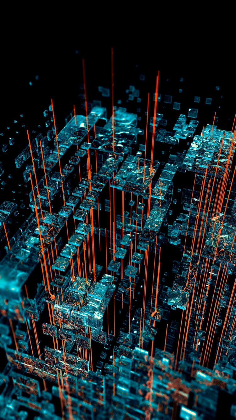 Blaue Und Weiße Lichtstreifen. Wallpaper in 750x1334 Resolution