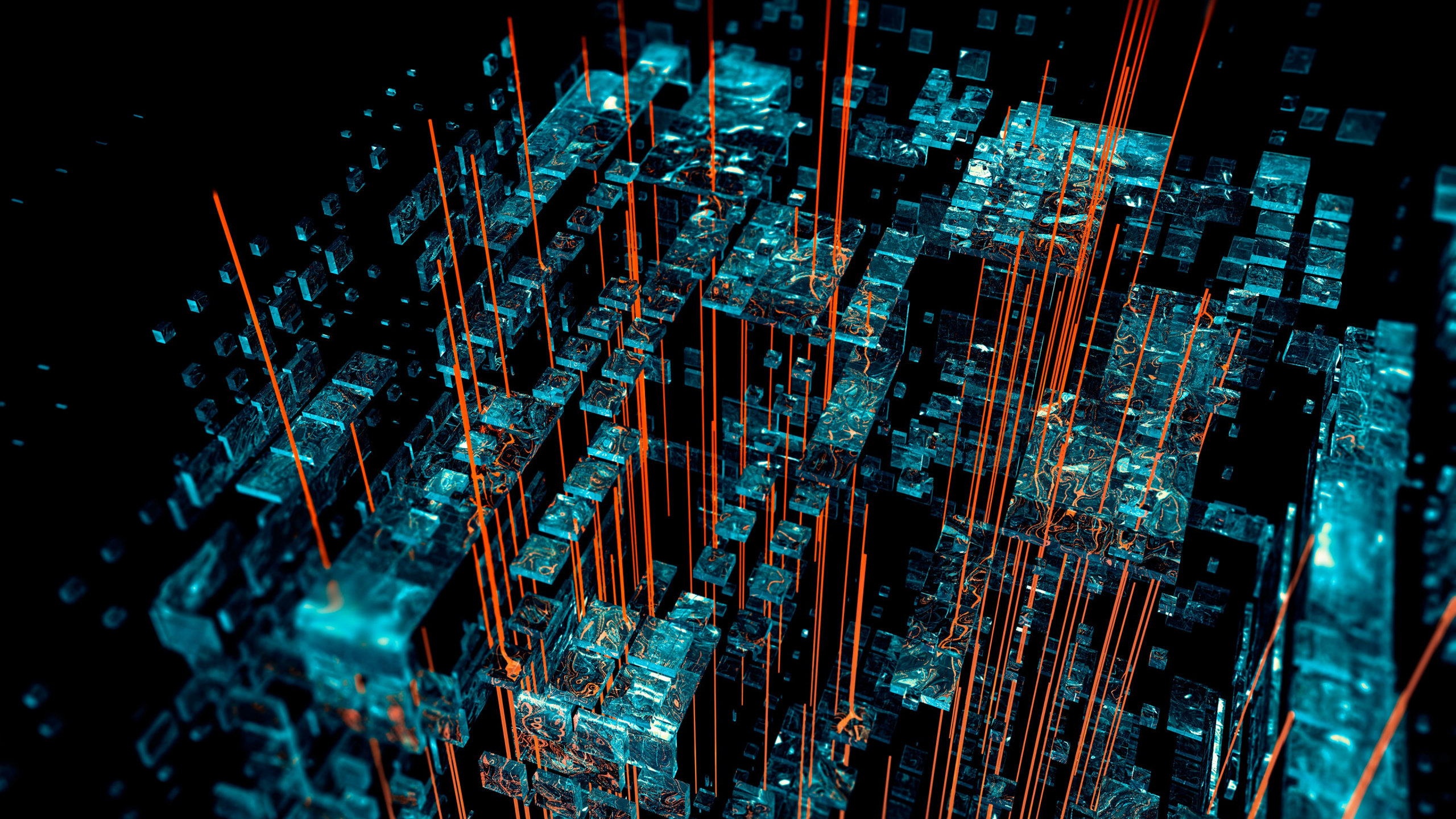 Rayas de Luz Azul y Blanca. Wallpaper in 2560x1440 Resolution