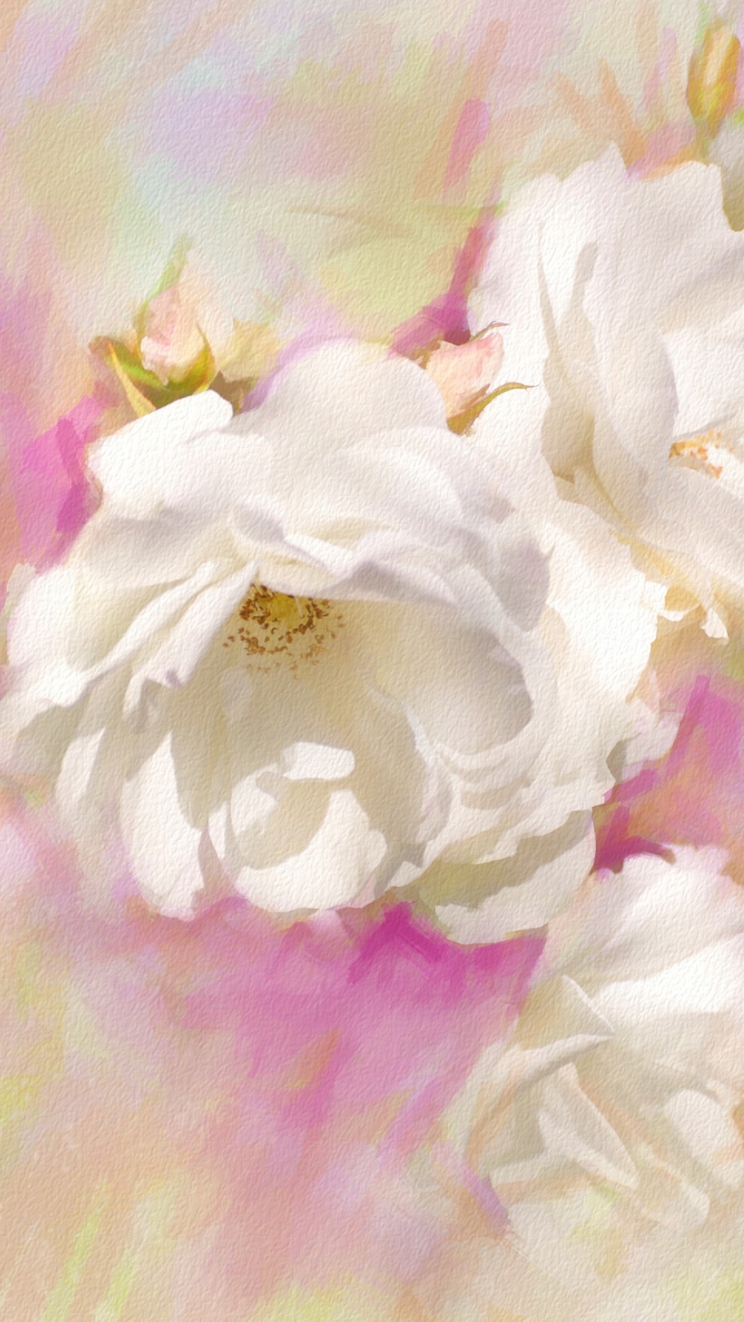 White Flower on Pink Textile. Wallpaper in 1080x1920 Resolution