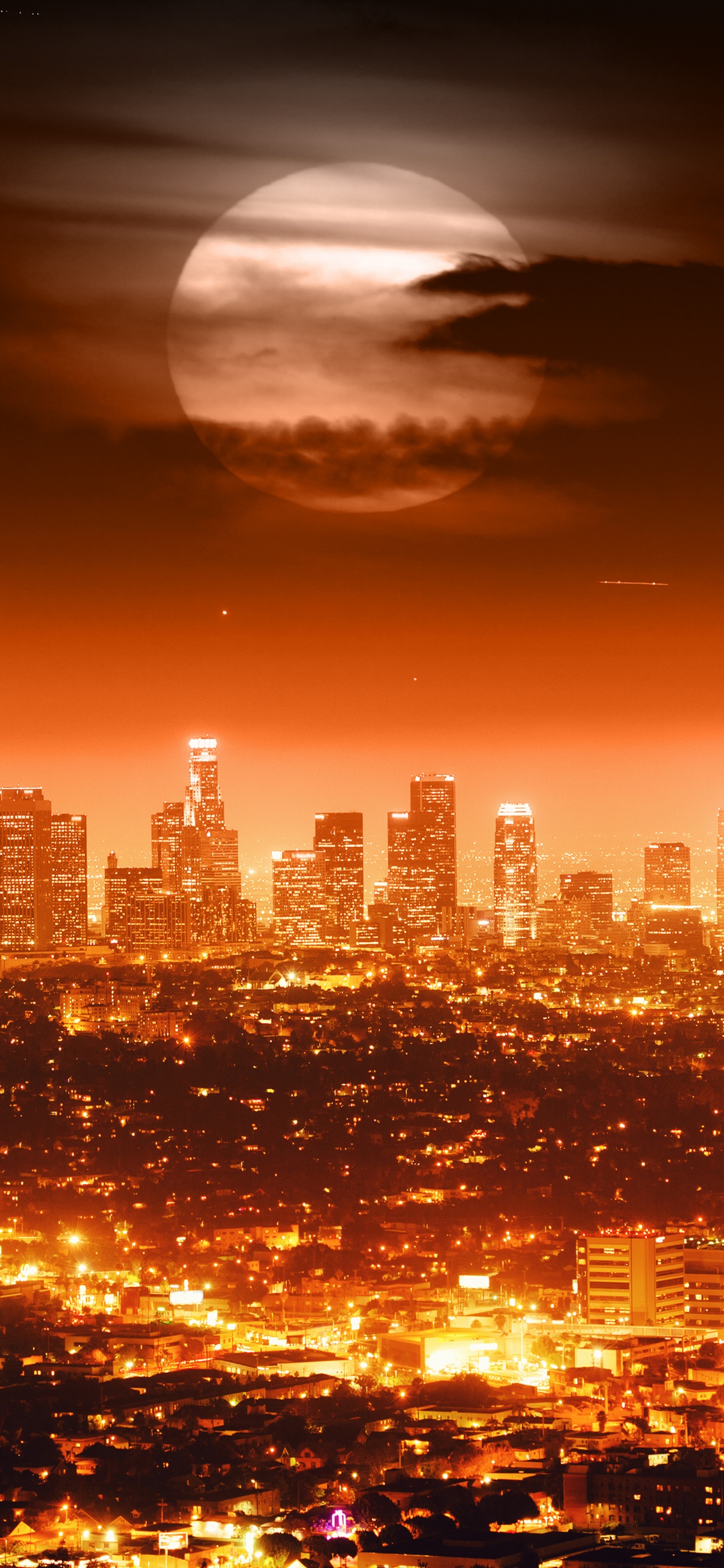 City Skyline During Night Time. Wallpaper in 1242x2688 Resolution