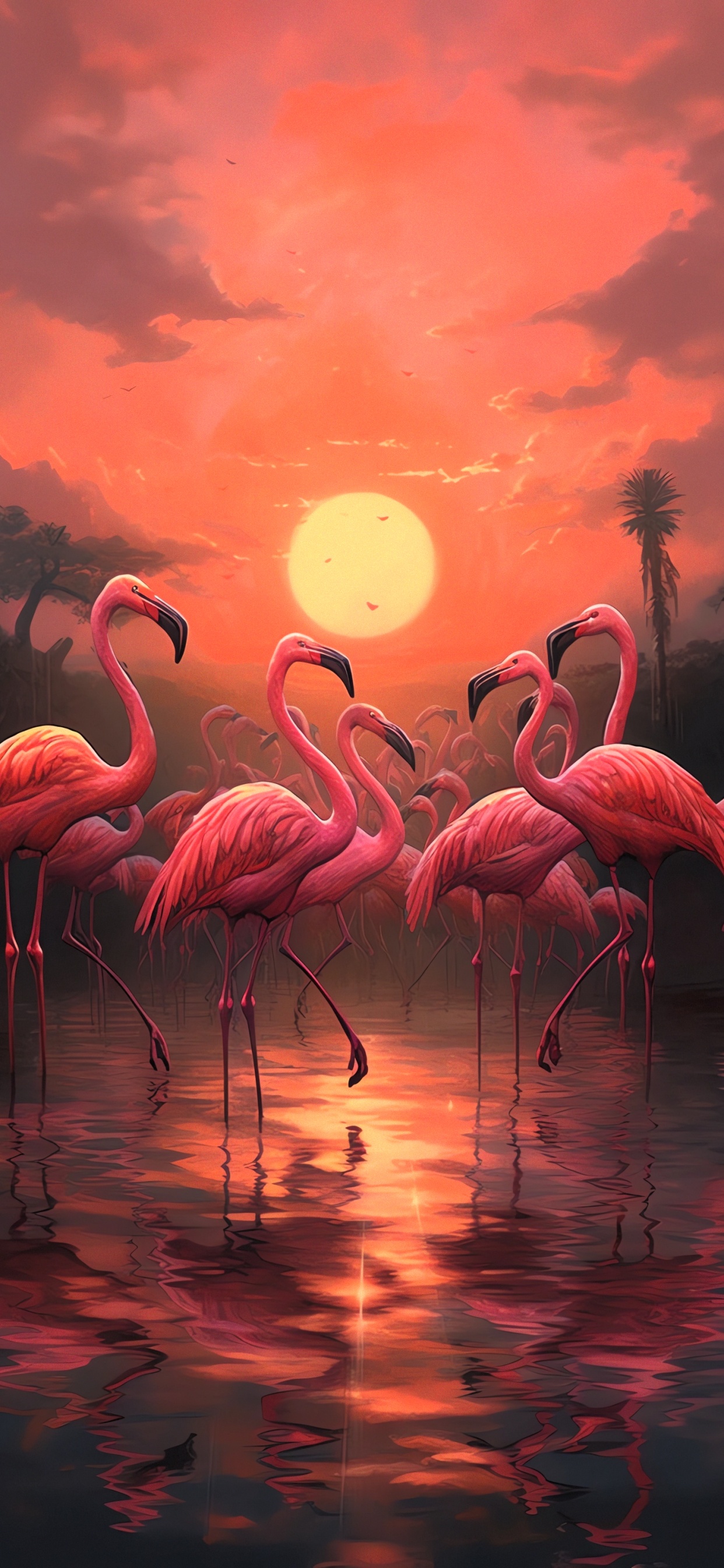Flamant Rose, Intelligence, Oiseau, Eau, L'écorégion. Wallpaper in 1242x2688 Resolution