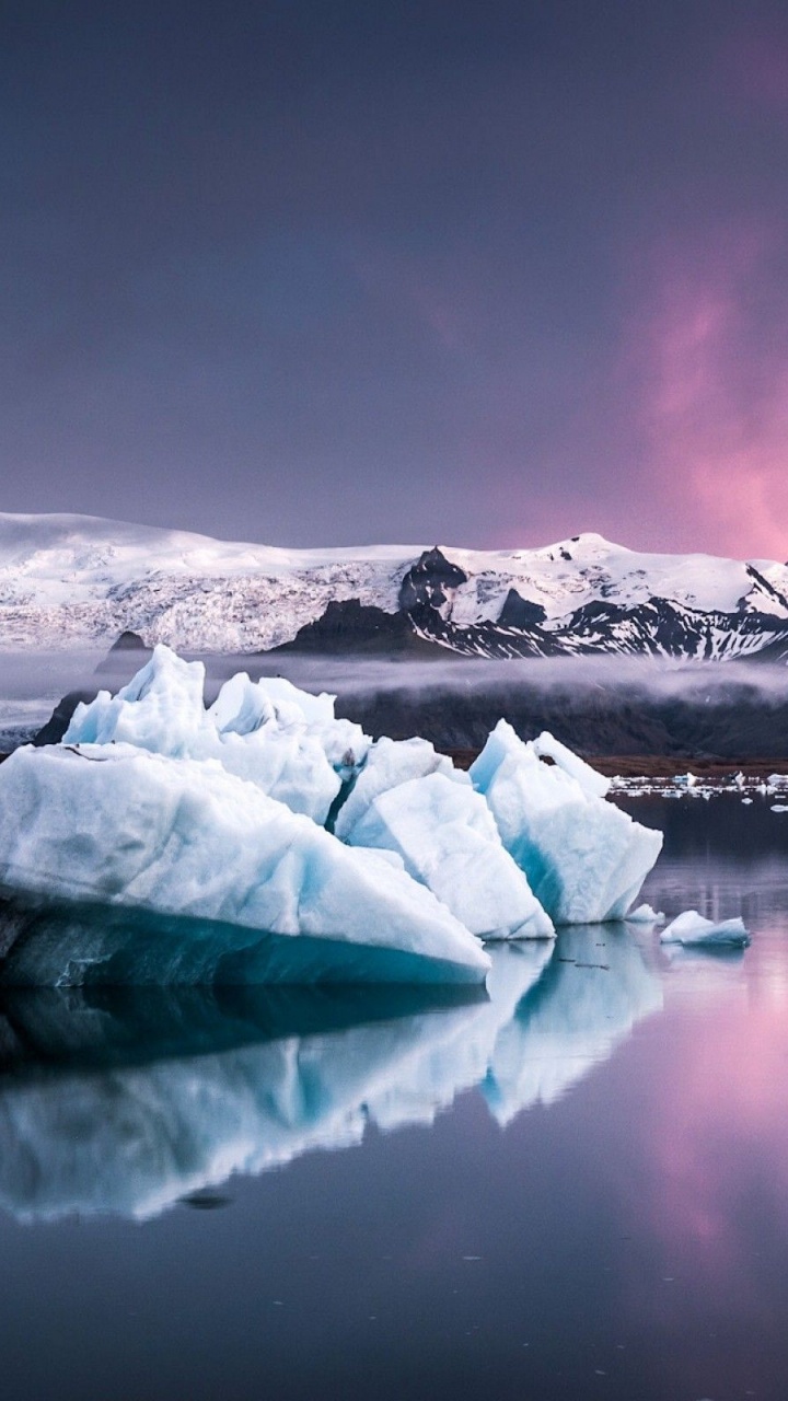 White Ice on Water During Daytime. Wallpaper in 720x1280 Resolution