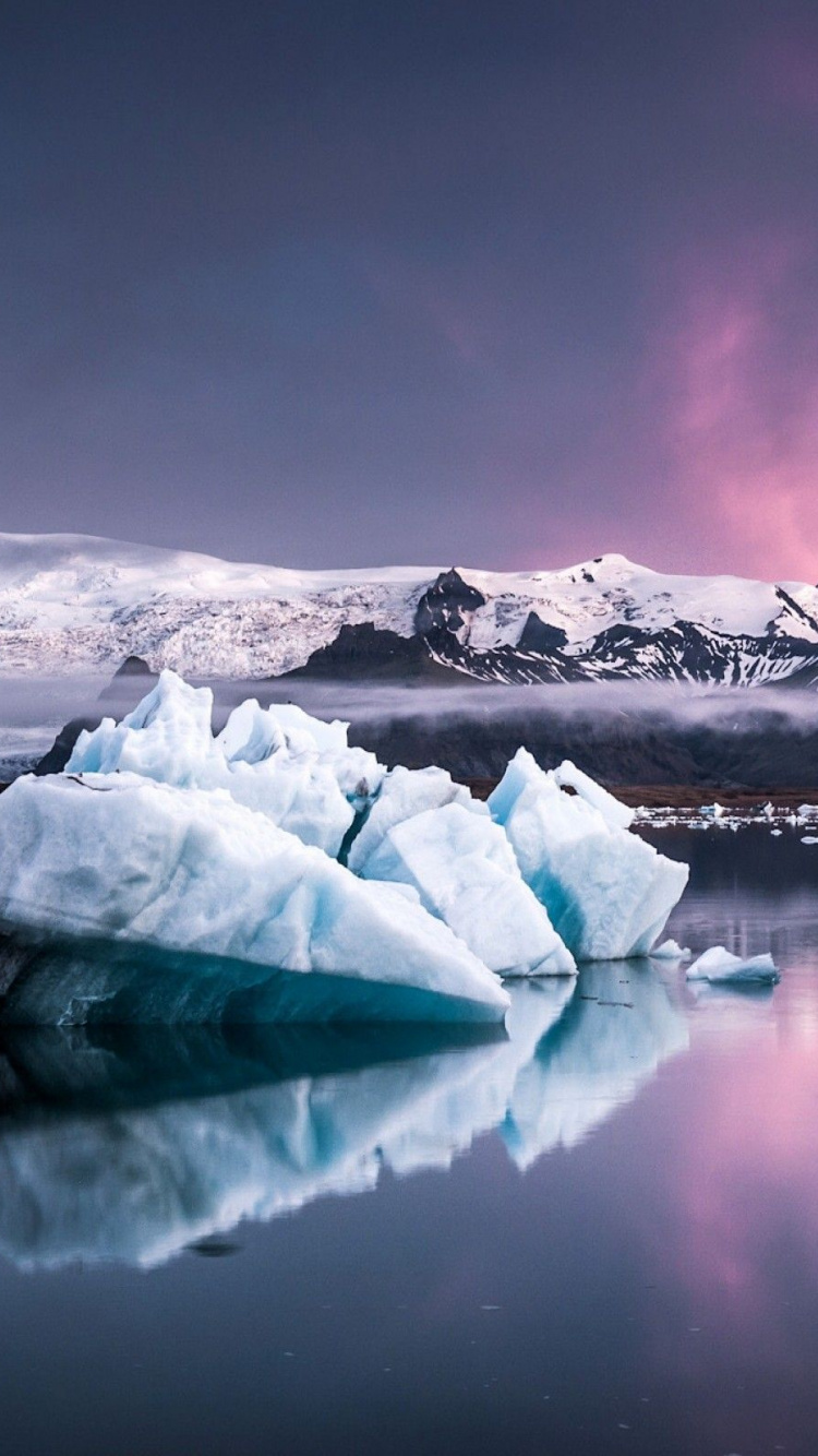 White Ice on Water During Daytime. Wallpaper in 750x1334 Resolution
