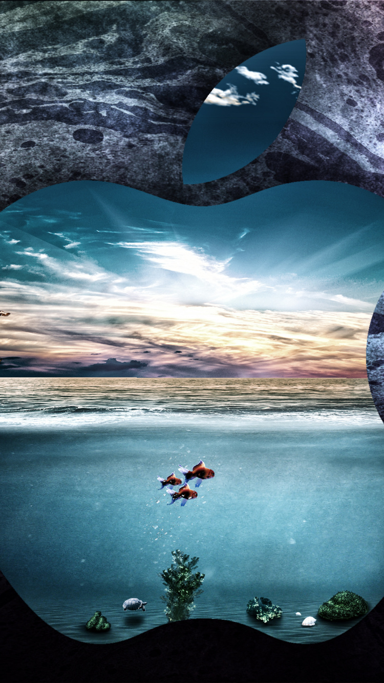 Blue Body of Water Between Purple and Black Rock Formation. Wallpaper in 750x1334 Resolution