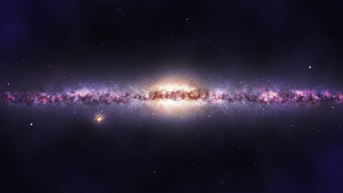 Blaue Und Weiße Sterne am Himmel. Wallpaper in 1366x768 Resolution