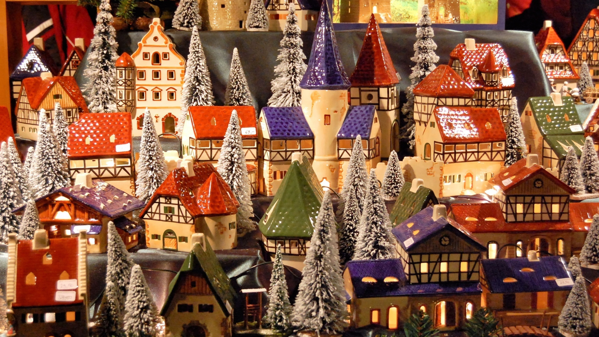 Weihnachtsmarkt, Weihnachten, Marktplatz, Weihnachtsdekoration, Weihnachtsbeleuchtung. Wallpaper in 1920x1080 Resolution