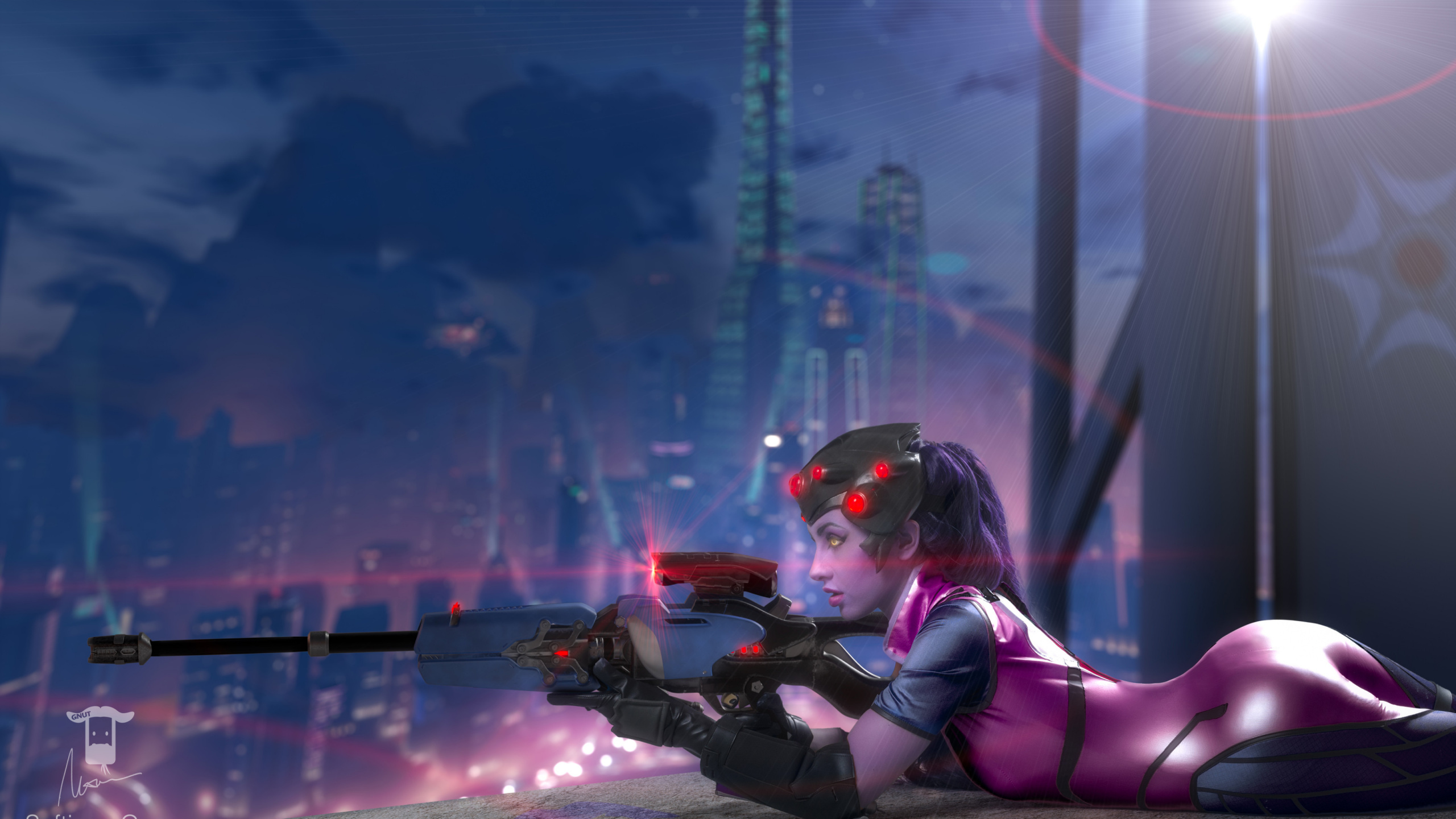Overwatch, Cosplay, Purple, Divertissement, Amusement. Wallpaper in 2560x1440 Resolution