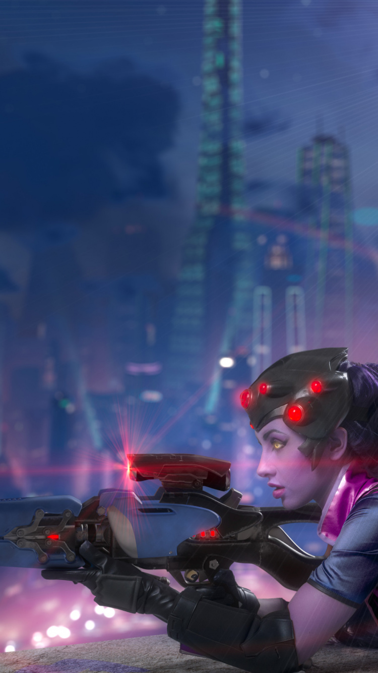 Overwatch, Cosplay, Purpur, Unterhaltung, Spaß. Wallpaper in 750x1334 Resolution