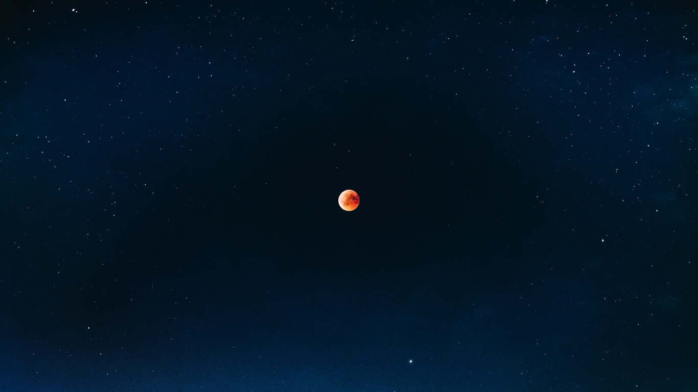 Cielo Azul Con Estrellas Durante la Noche. Wallpaper in 1366x768 Resolution