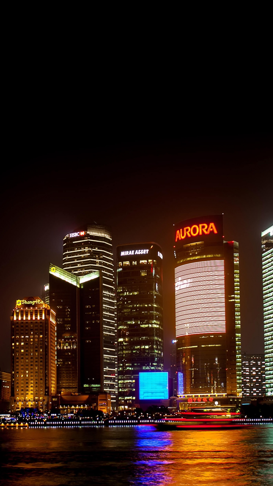 City Skyline During Night Time. Wallpaper in 1080x1920 Resolution