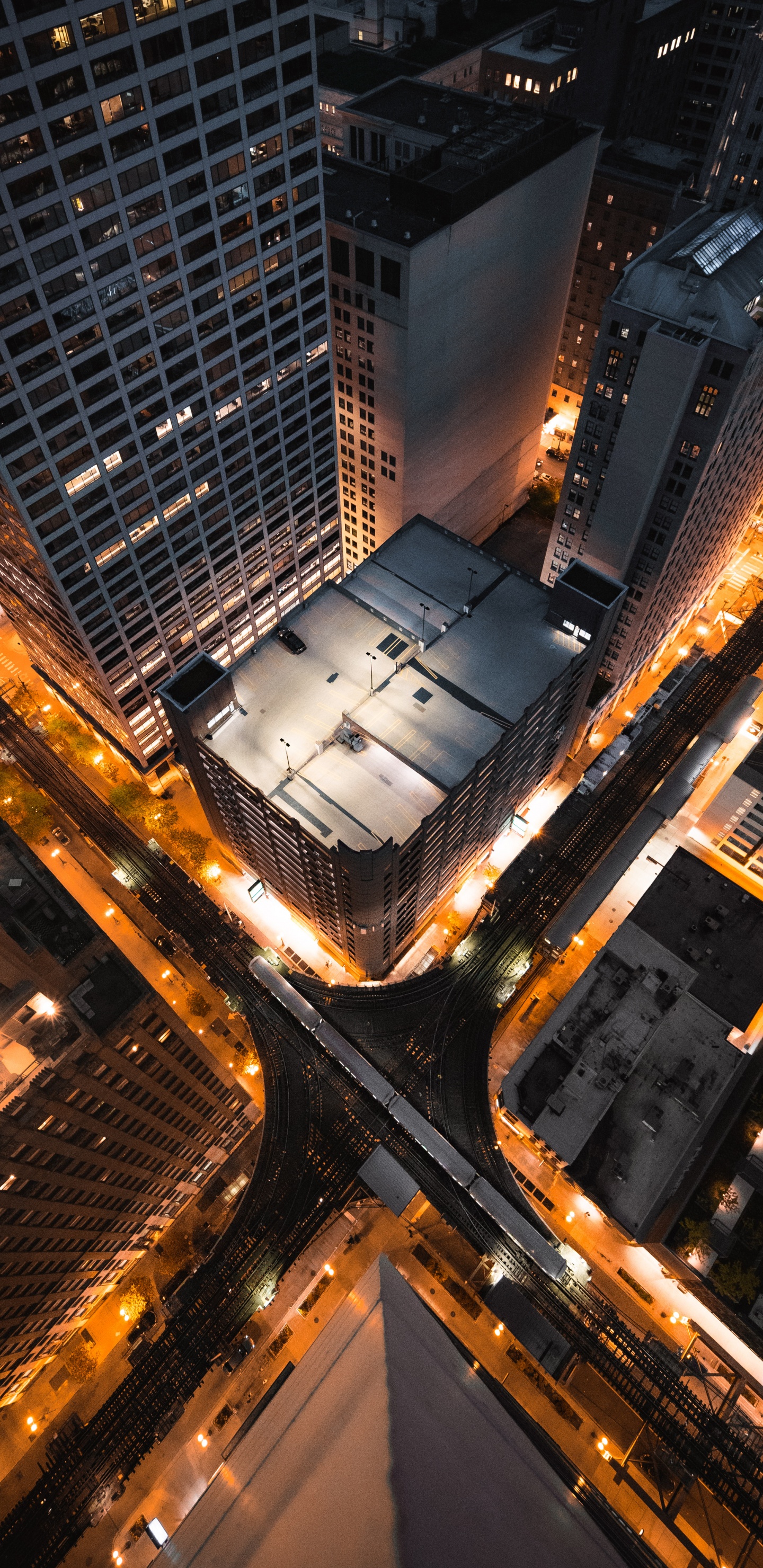 High Rise Buildings During Night Time. Wallpaper in 1440x2960 Resolution