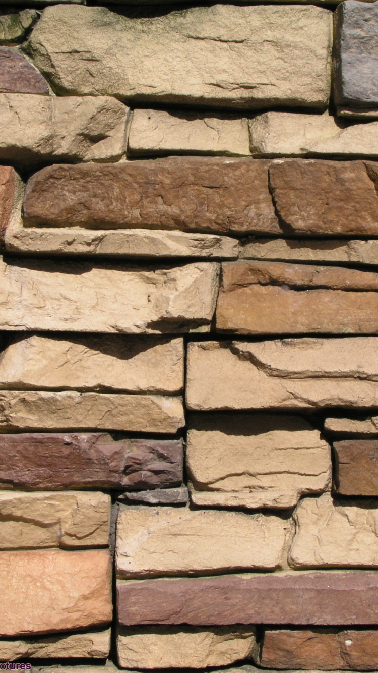 Mur de Briques Brunes et Grises. Wallpaper in 750x1334 Resolution