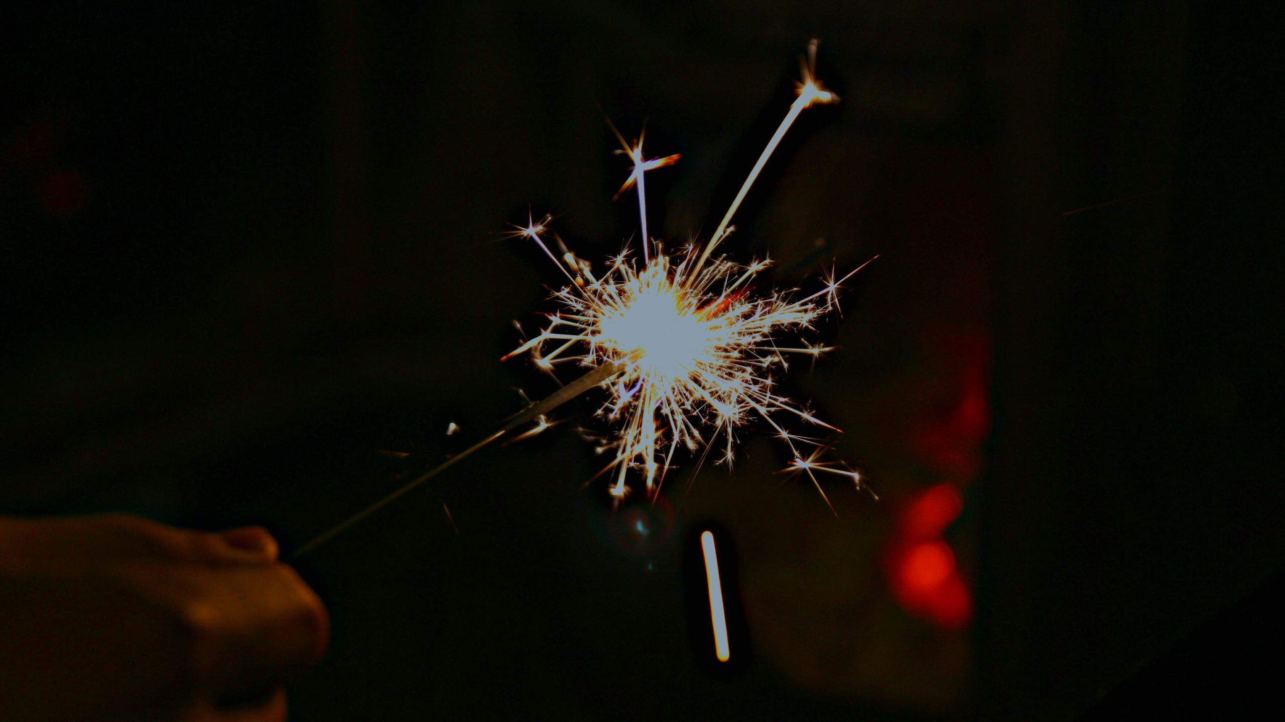 Pirotecnia, Chispa, de la Fuente Del Partido, Diwali, Medianoche. Wallpaper in 2560x1440 Resolution