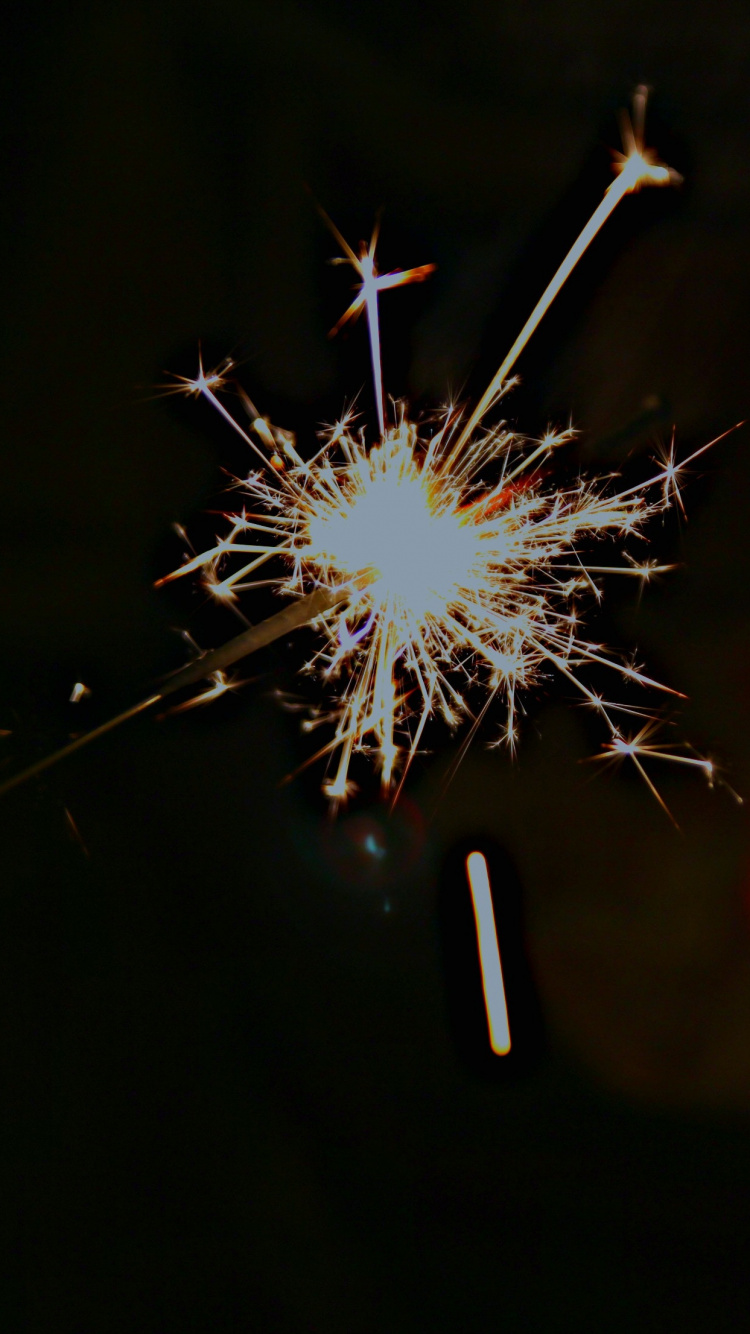Sparkler, Fireworks, Spark, Darkness, Party Supply. Wallpaper in 750x1334 Resolution