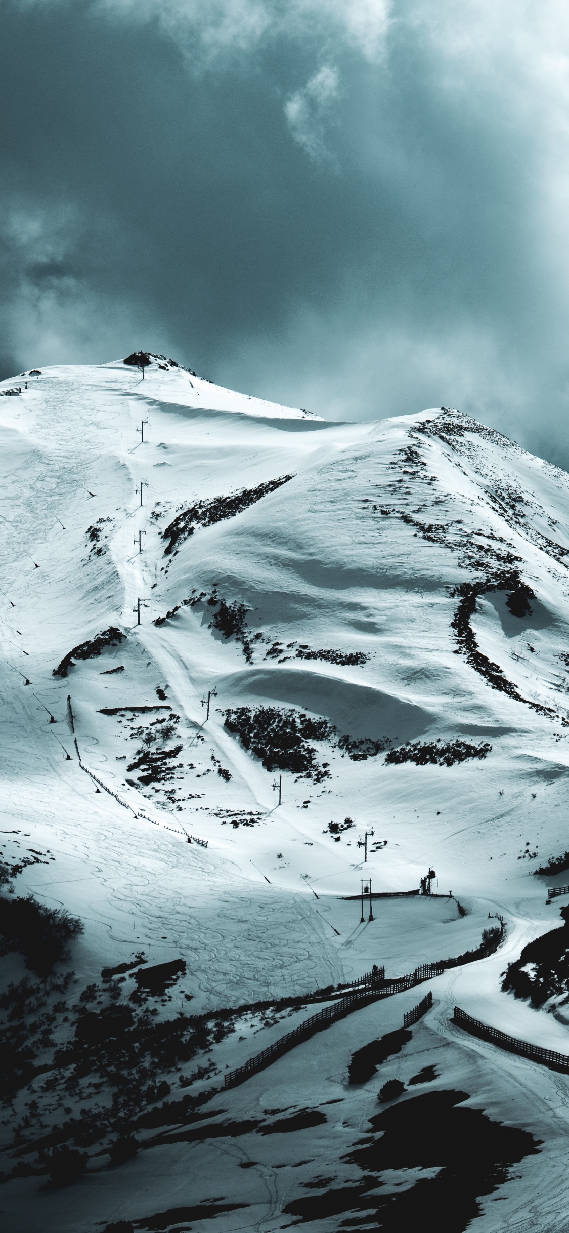 滑雪胜地, 高山滑雪, 多山的地貌, 性质, 冰川地貌 壁纸 1125x2436 允许