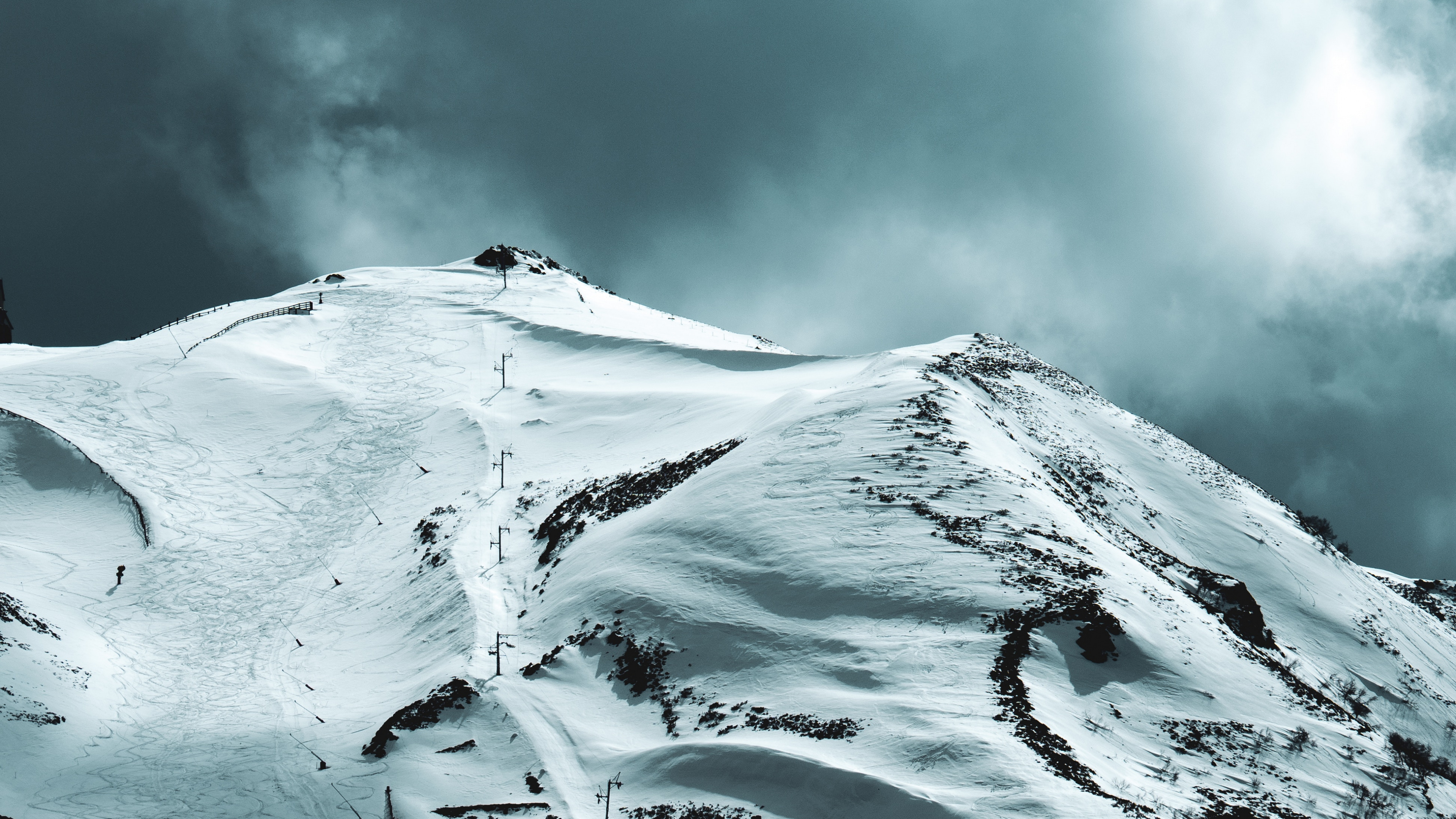 滑雪胜地, 高山滑雪, 多山的地貌, 性质, 冰川地貌 壁纸 3840x2160 允许
