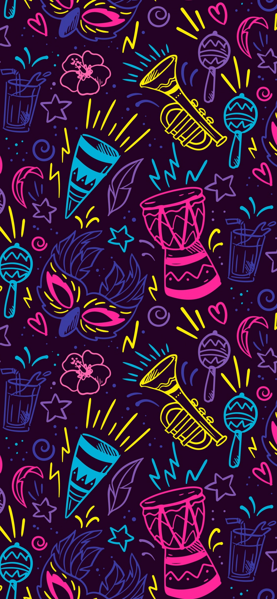 Patrón, Artes Visuales, Diseño Gráfico, Diseño, Negro. Wallpaper in 1125x2436 Resolution