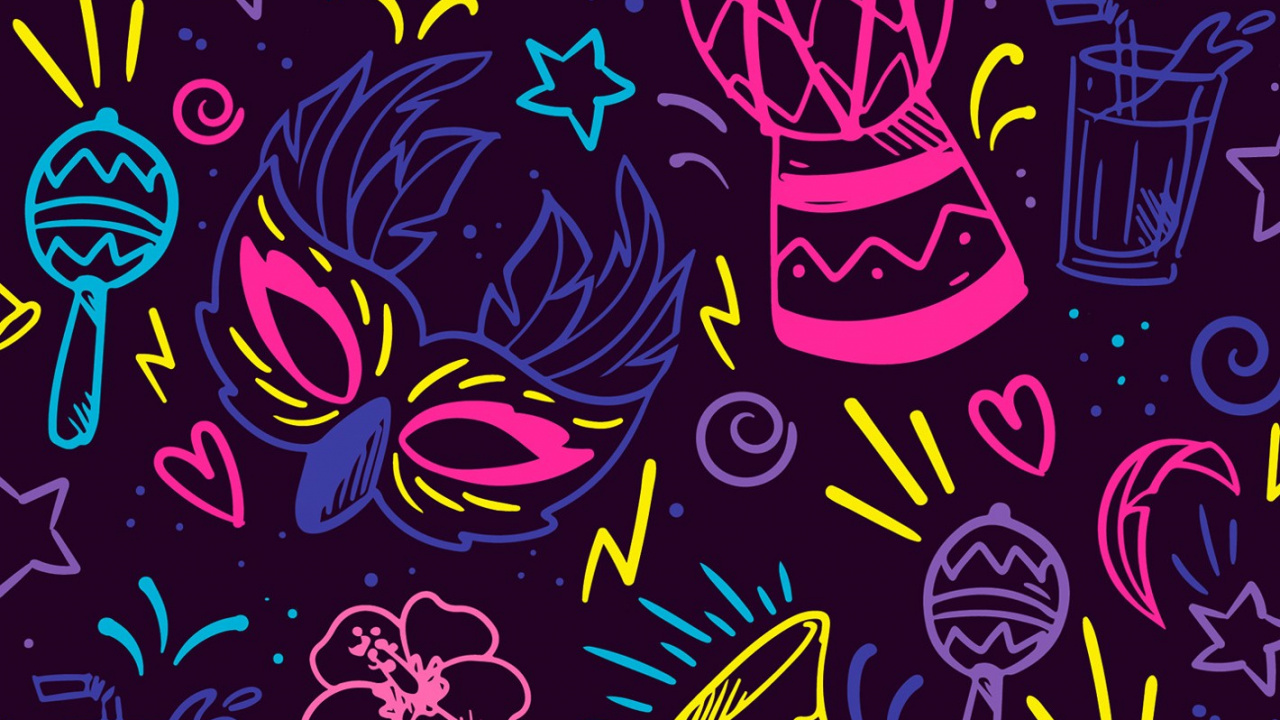 Pattern, Visual Arts, Graphic Design, Design, Black. Wallpaper in 1280x720 Resolution