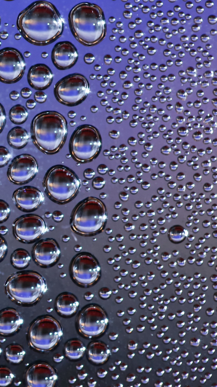 Gouttes D'eau Sur Verre Clair. Wallpaper in 720x1280 Resolution