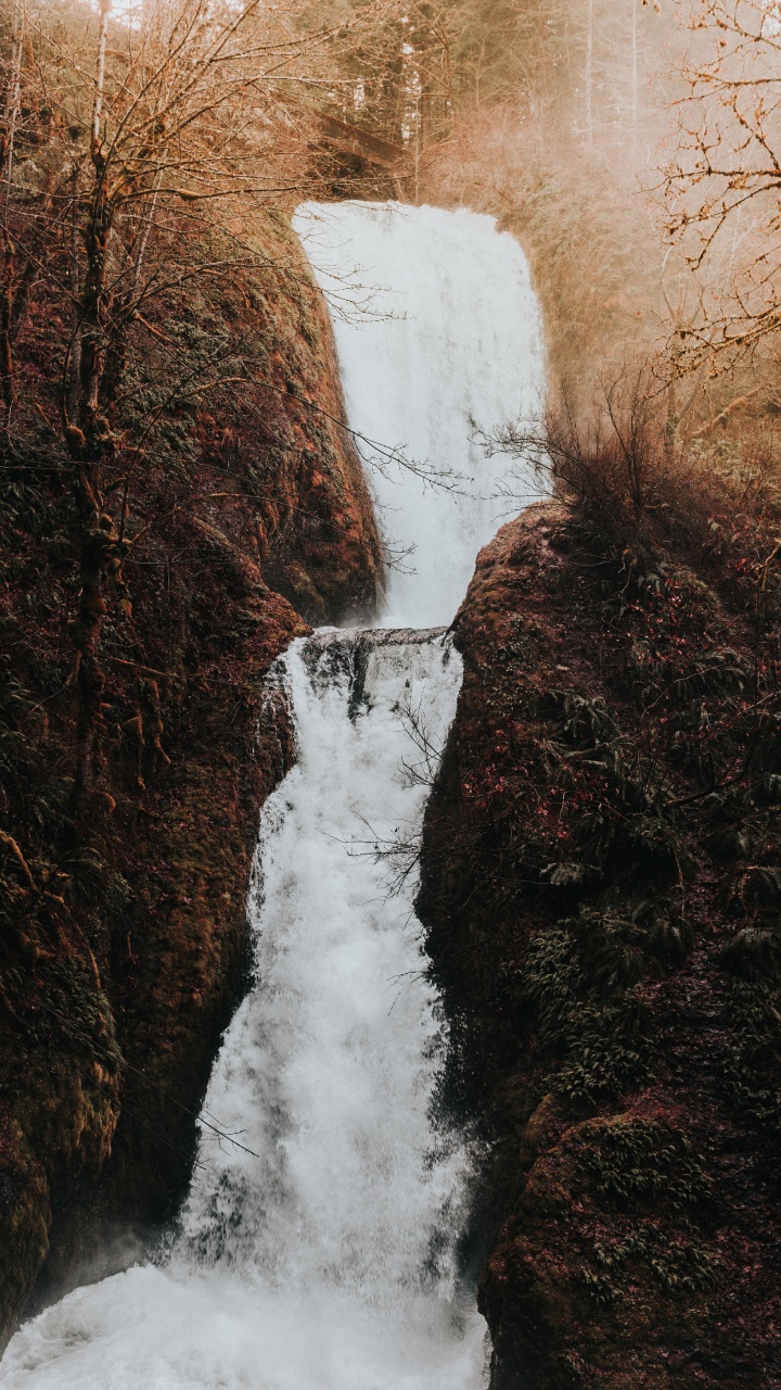 Waterfall, Body of Water, Water, Water Resources, Nature. Wallpaper in 720x1280 Resolution