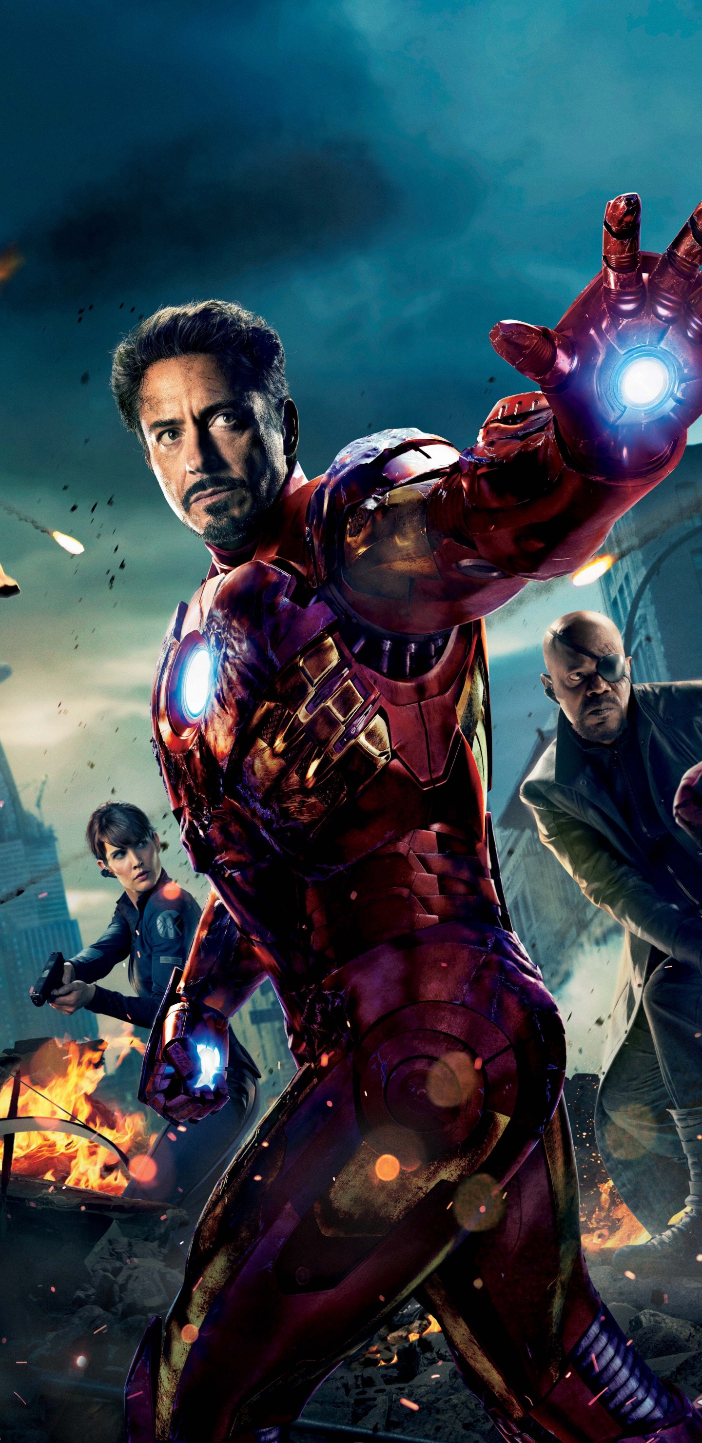 Man in Red and Black Suit Holding a Sword. Wallpaper in 1440x2960 Resolution