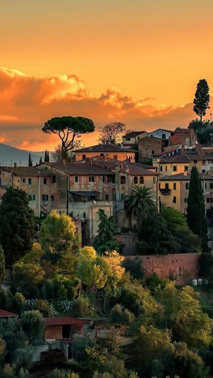 城市, 城市景观, 晚上, 山村, 旅游景点 壁纸 720x1280 允许