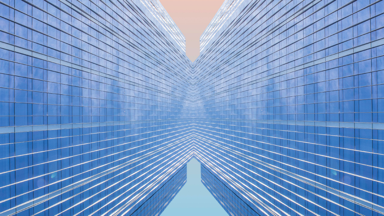 对称, 建筑, 天空, 电蓝色的, 相似之处 壁纸 1280x720 允许