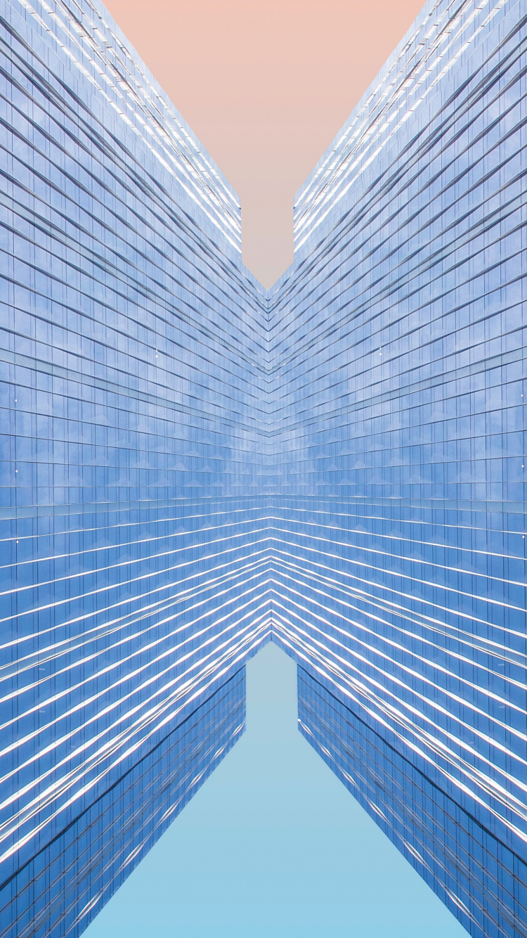 对称, 建筑, 天空, 电蓝色的, 相似之处 壁纸 750x1334 允许