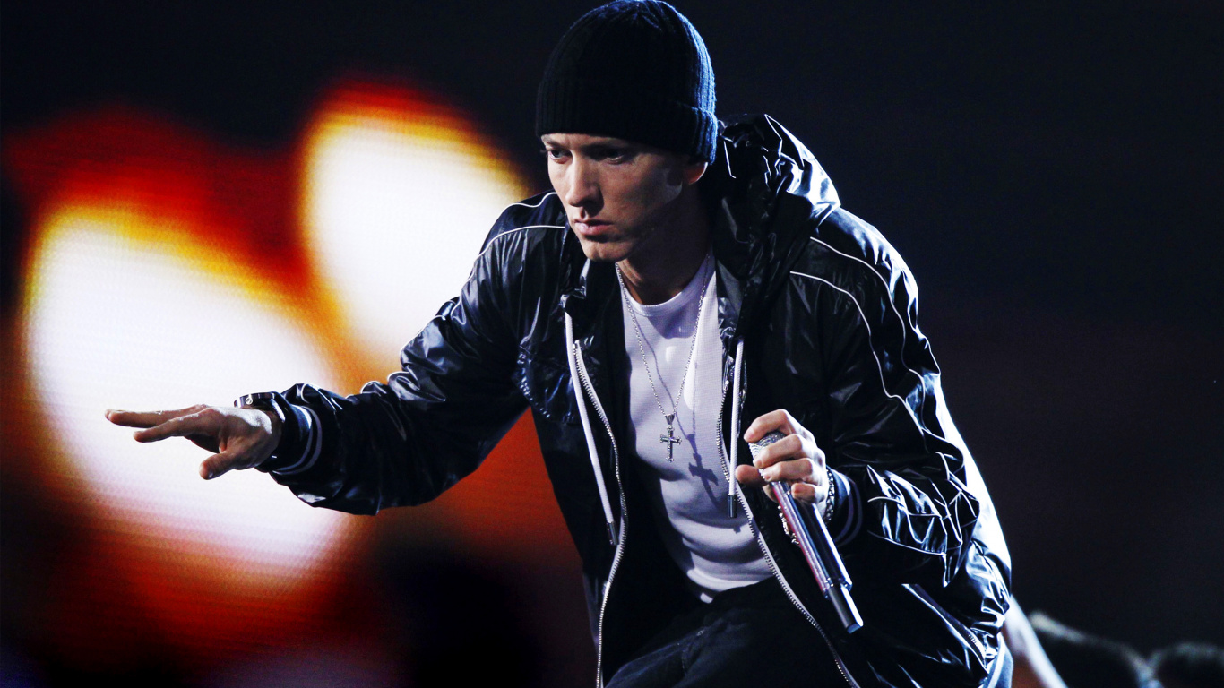 Eminem, Rapero, Rendimiento, Artes Escénicas, el Artista de Música. Wallpaper in 1366x768 Resolution