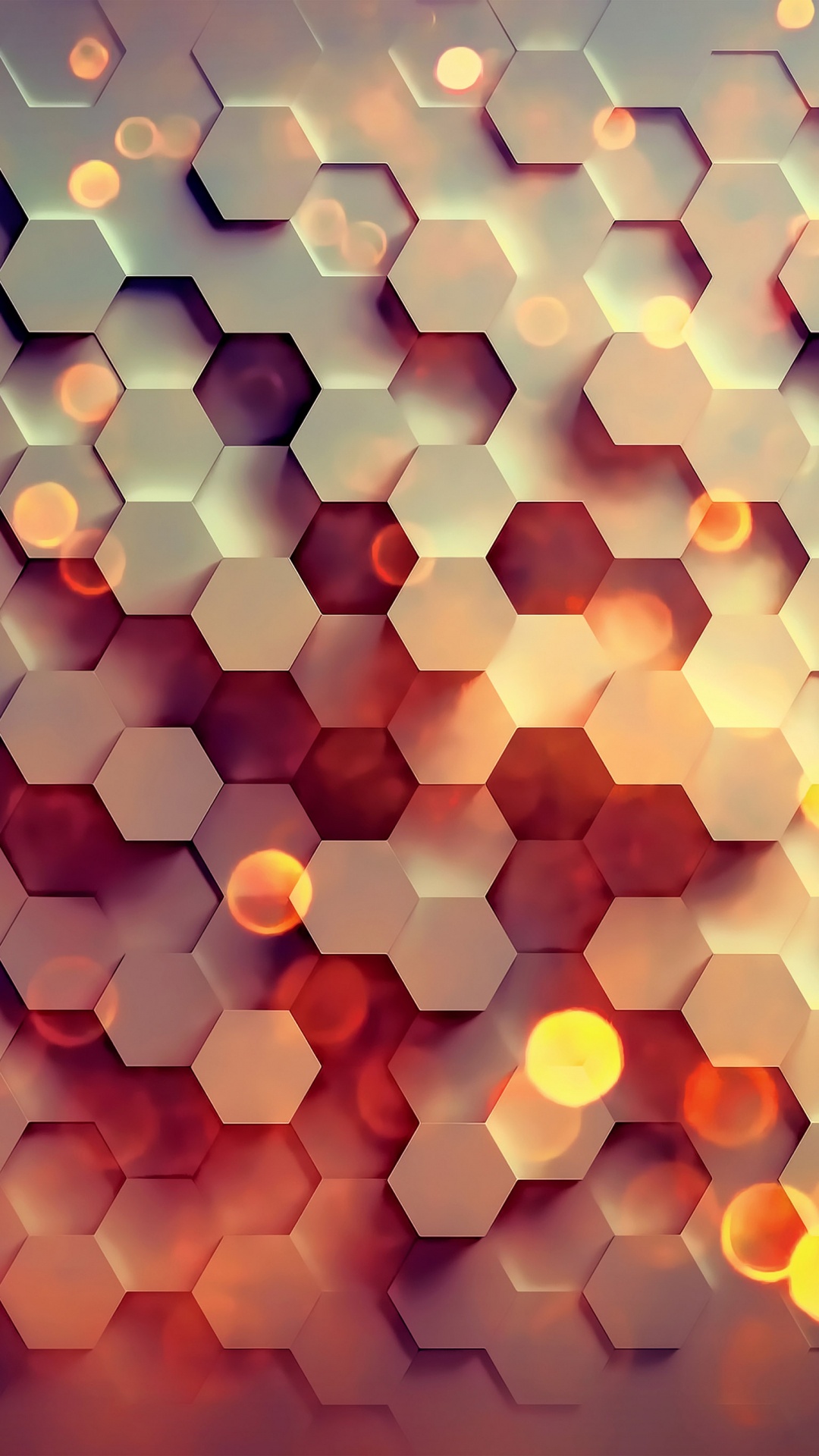 Hexagon, Yellow, Colorfulness, Orange, Pattern. Wallpaper in 1080x1920 Resolution