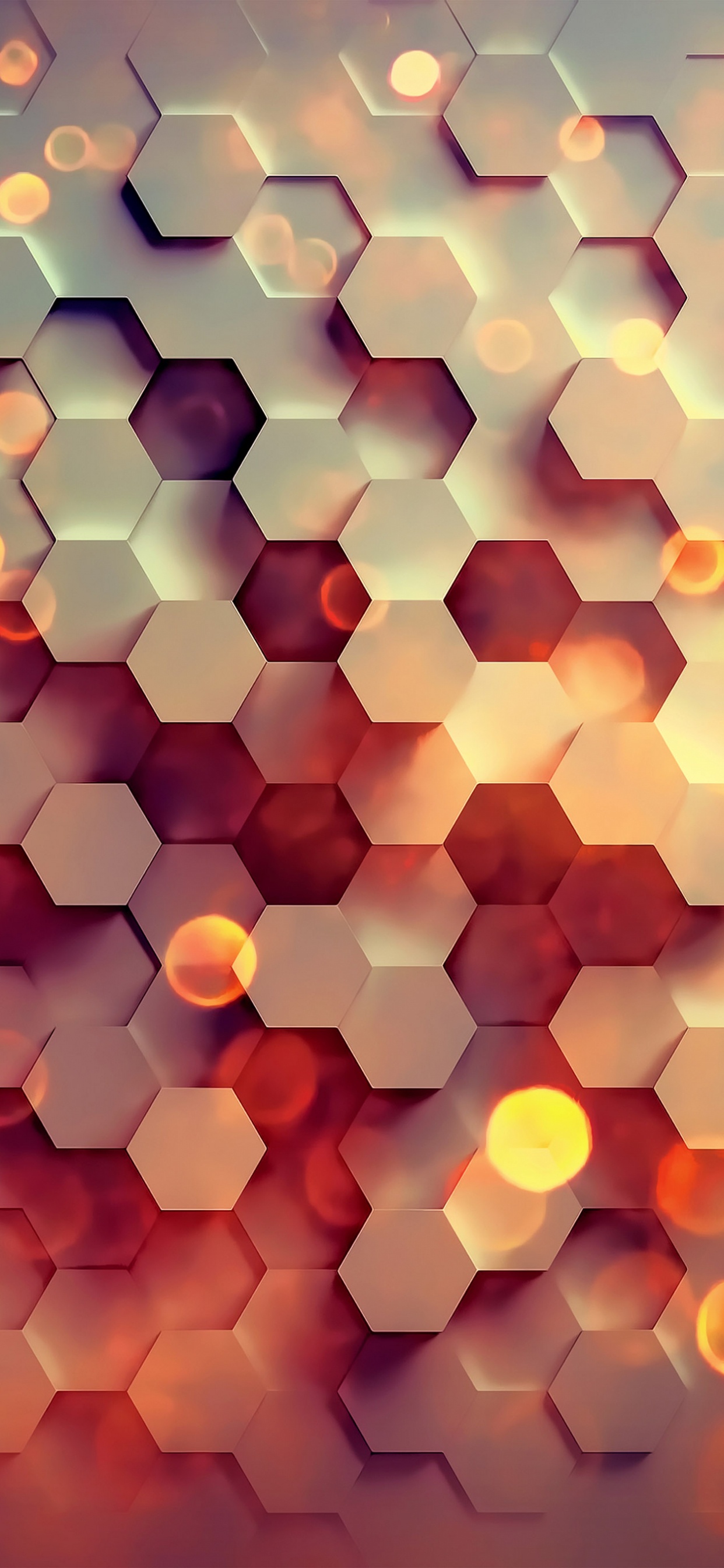 Hexagone, Jaune, la Pureté de la Couleur, Orange, Ambre. Wallpaper in 1242x2688 Resolution