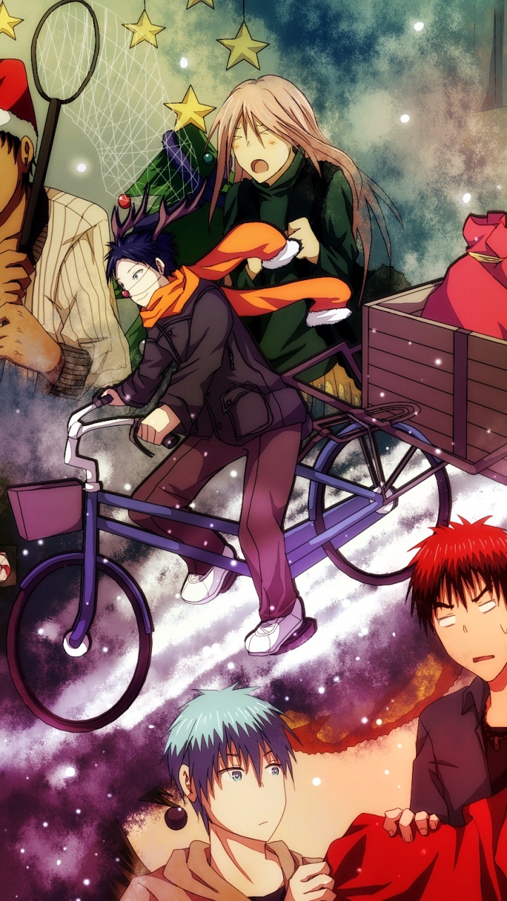 Woman in Black and Red Dress Riding Bicycle Illustration. Wallpaper in 720x1280 Resolution