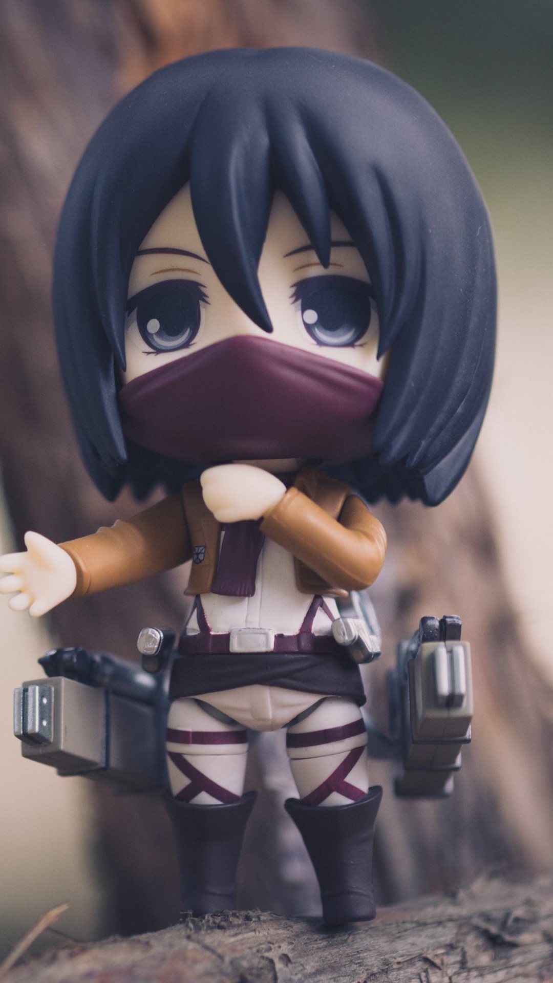 Black Haired Woman in White and Brown Dress Figurine. Wallpaper in 1080x1920 Resolution