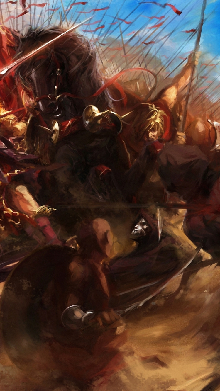 Fate Zero, Fahrer, Lichtschwert, Gilgamesch, Dämonen. Wallpaper in 750x1334 Resolution