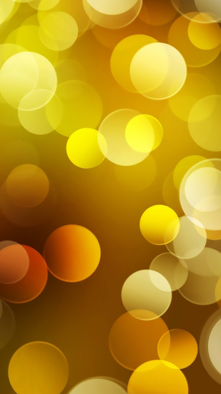 Orange and White Polka Dot Illustration. Wallpaper in 750x1334 Resolution