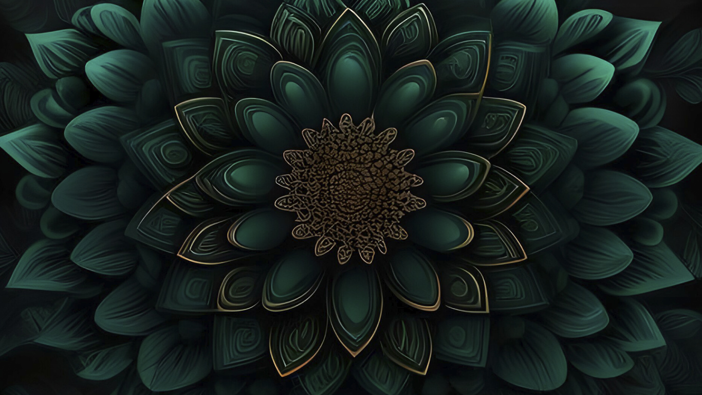 Fractal Art, Flower, Plant, Petal, Flowering Plant. Wallpaper in 1366x768 Resolution