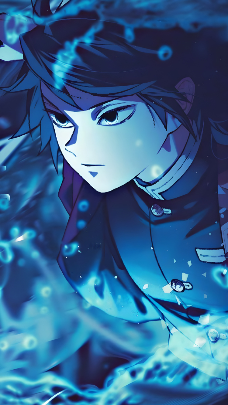 Anime, Dayz-Anime, Zeichentrickfilm, Nezuko Kamado, Zenitsu Agatsuma. Wallpaper in 750x1334 Resolution